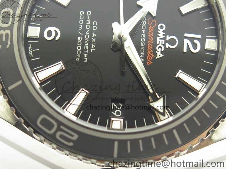 0423 Sleek Planet Ocean Professional Ceramic Bezel 42mm 1:1 MK Best Edition Silver Markers On SS Bracelet A 8085